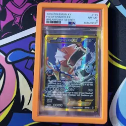 2016 Pokemon XY FA/Gyarados Ex Breakpoint # 123 PSA 8 NM-MT with card bumper - Image 1