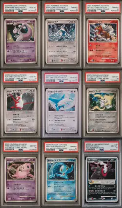 10TH MOVIE COMMEMORATION PROMO 9 Card Set Pokemon 2007 Holo Japanese ALL PSA 10 - Image 1