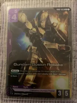 Gundam Card Game - Gundam Gusion Rebake GD02-055 LR English Holofoil - Image 1