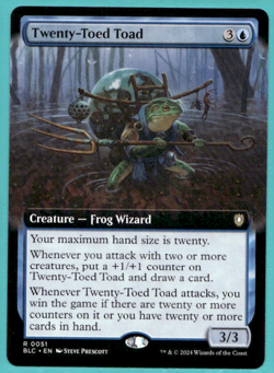 TWENTY-TOED TOAD EXTENDED ART BLOOMBURROW COMMANDER BLC FROG WIZARD MTG 51 - Image 1