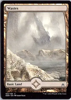 Wastes () - Full Art C Oath of the Gatewatch 183 LP MTG - Image 1