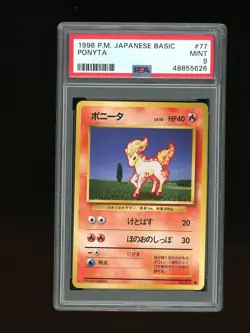 Pokemon PSA 9 MINT Ponyta 1996 Base Set Japanese Original Card - Image 1