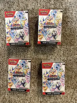 Four Pokemon TCG Prismatic Evolutions Booster Bundles - New Factory Sealed - Image 1