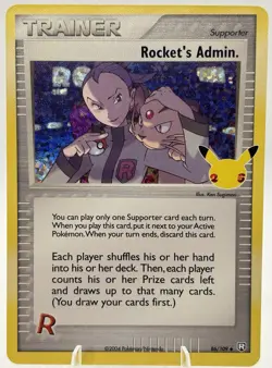 Rocket's Admin. 86/109 Celebrations Classic 2021 Rare Holo Pokemon TCG Card - NM - Image 1