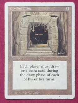 Magic The Gathering REVISED EDITION HOWLING MINE artifact card MTG - Image 1