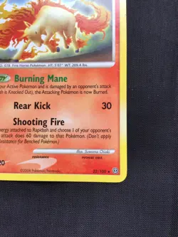 Pokemon Cards: Stormfront Rare: Rapidash 22/100 - Image 4