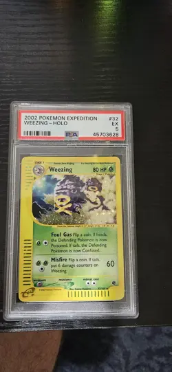 Pokemon TCG Weezing Expedition Holo Card 32/165 Regular Rare - Image 1