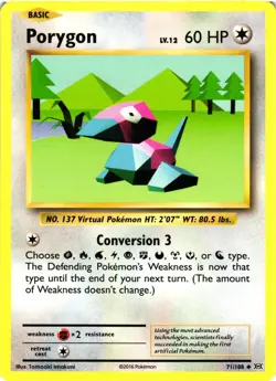 Pokemon TCG Porygon Evolutions 71/108 Regular Uncommon MP - Image 1