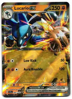 Lucario ex 82/142 - Stellar Crown Double Rare Pokemon TCG - LP Card - Image 1