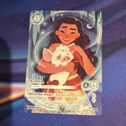 Disney Moana-Curious Explorer Foil Lorcana TCG Character Card 242/204 - Image 1