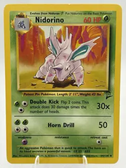 Pokemon TCG Nidorino Base Set 2 Uncommon Card 54/130 - Image 1
