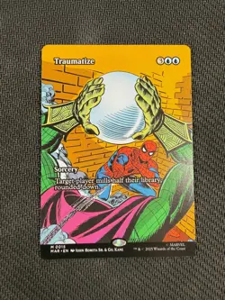 Borderless Traumatize MAR 0015 Mythic MTG Spider-Man - Image 1