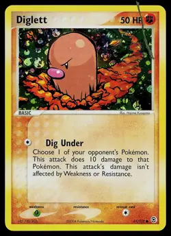 Pokemon Card - Diglett FireRed & LeafGreen 61/112 Common Reverse Holo - Image 1