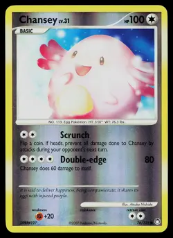 Pokemon Card - Chansey Mysterious Treasures 76/123 Common Reverse Holo - Image 1