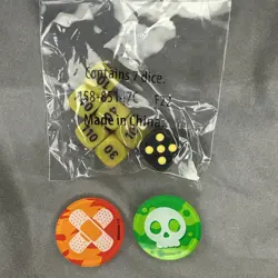 Pokemon TCG - Set of Dice, Damage Counters and Condition Markers - Image 1