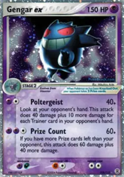 Moderately Played Gengar-EX - 108/112 - Rare Holo EX Pokemon FireRed & LeafGreen - Image 1