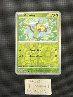 Pokemon Twilight Masquerade - Grookey - 014/167 - Reverse Holo - M/NM - Image 1