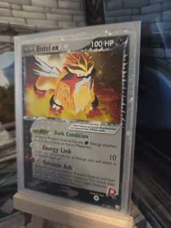 Pokemon Rocket's Entei ex 97/109 EX Team Rocket Returns Holo Rare EX 100 HP Fire - Image 2
