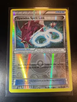 POKEMON GYARADOS SPIRIT LINK 101/122 REVERSE HOLO TRAINER BREAKPOINT MP - Image 1