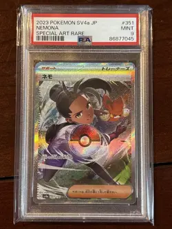 Pokemon Japanese Shiny Treasure Nemona 351/190 Special Art Rare PSA 9 - Image 1
