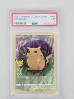Pikachu 005 NM 2021 Pokemon Celebrations PSA 7 - Image 1