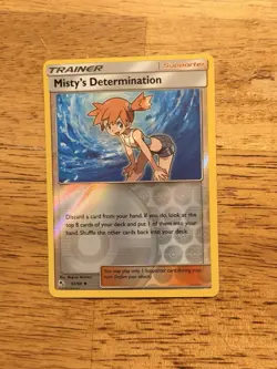 Pokemon TCG Misty's Determination 62/68 Hidden Fates reverse Holo Trainer - Image 1