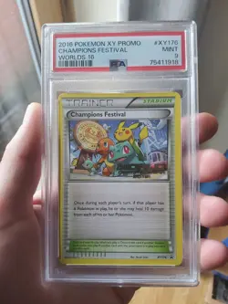 PSA 9 Champions Festival XY176 2016 ENGLISH Pokemon World Championships POP 31 - Image 1