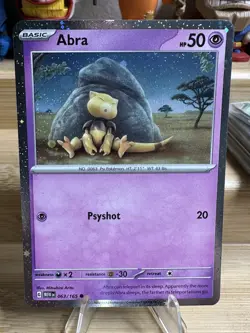 Abra Cosmos Holo Promo Pokemon 151 063/165 - Image 1