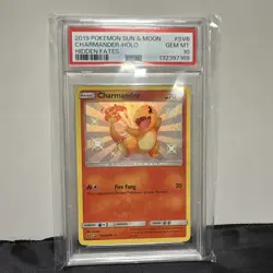 Pokemon Charmander Shiny Sun & Moon Hidden Fates Holo #SV6 PSA 10 - Image 1