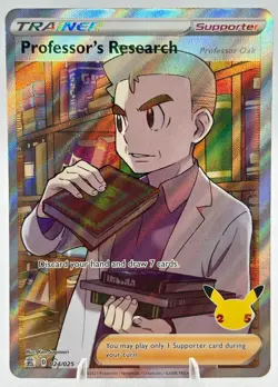 (NM] Professor's Research #024/025 Pokemon TCG Celebrations Full Art Holo - Image 1