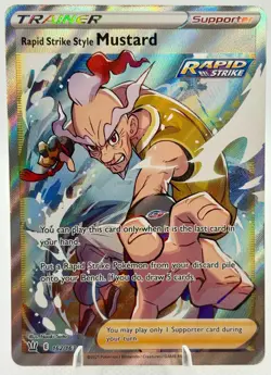 [NM] Rapid Strike Style Mustard Full Art Holo Pokemon Battle Styles 162/163 - Image 1