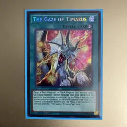 Yugioh The Gaze of Timaeus MZMU-EN013 Secret Rare 1st Edition NM fresh pull HOLO - Image 1
