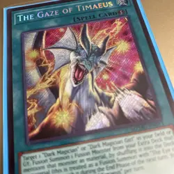 Yugioh The Gaze of Timaeus MZMU-EN013 Secret Rare 1st Edition NM fresh pull HOLO - Image 2