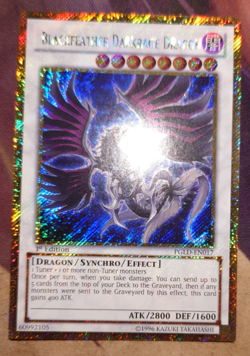 YUGIOH Blackfeather Darkrage Dragon PGLD-EN017 Gold Secret Rare - Image 1