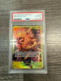2024 ONE PIECE OP07-500 YEARS IN THE FUTURE #119 PORTGAS D. ACE PSA 10 - Image 1