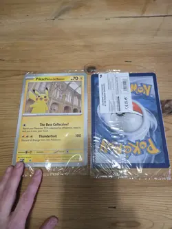 2x Pikachu At The Museum, Pokemon X Natural History Museum Jumbo Card - Image 3