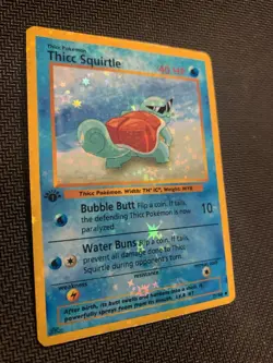 Thicc Squirtle (Alternative Custom Art ) Holografic Card - Image 2