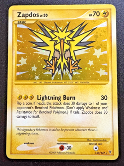 Zapdos 150/147 Platinum Supreme Victors Pokemon Card Holo Foil Secret Rare MP - Image 1
