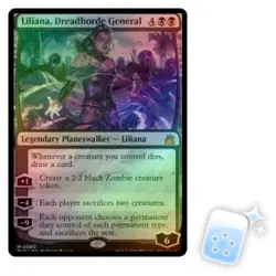 FOIL LILIANA, DREADHORDE GENERAL Ravnica Remastered Planeswalker Magic MTG CARD - Image 1