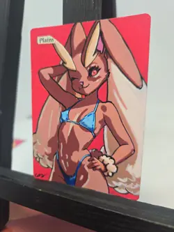 Plains MTG Custom Alter Lopunny Waifu Hand Painted Acrylic by BAZAYO - Image 3
