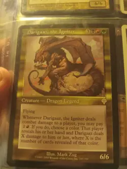 MTG FOIL Invasion DARIGAAZ, THE IGNITER Creature Dragon Legend VLP EDH Commander - Image 1