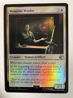 MTG Final Fantasy FFVII Weapons Vendor Foil 0040 Common Human Artificer Creature - Image 1