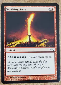 MTG Magic The Gathering- Seething Song Mirrodin Regular - Image 1