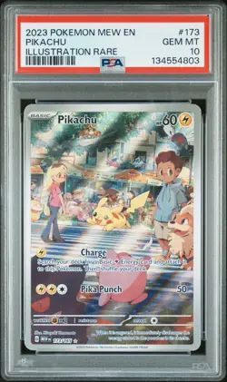2023 POKEMON MEW EN-151 ILLUSTRATION RARE #173 PIKACHU PSA 10 - Image 1