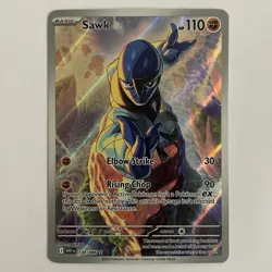 Pokemon TCG Sawk 130/086 Illustration Rare Sv: White Flare Near Mint Single! - Image 1