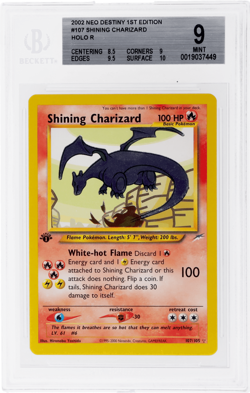 2002 Pokemon Neo Destiny Shining Charizard 1st Edition #107 BGS 9 - Image 1
