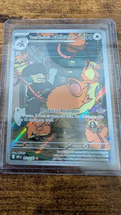 Team Rocket's Raticate 202/182 Sv10: Destined Rivals Illustration Rare Pokemon - Image 1