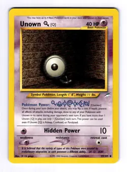 Unown [Q] Neo Destiny #059 (2001) Uncommon NM Pokemon - Image 1