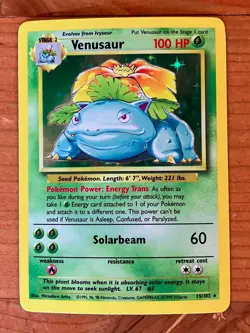 Pokemon TCG Base Set Holo Venusaur 15/102 - Image 1