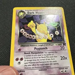 2000 Pokemon Team Rocket Dark Hypno Holo Rare First Edition 9/82 LP - Image 2